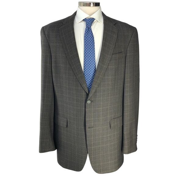 Hart Schaffner Marx HSM Gold Trumpeter Mens Size 42XL Sport Coat Microcheck - Picture 9 of 16